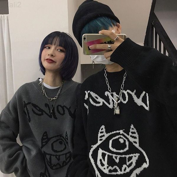 sweaters autumn men's winter 2021 korean version ins harajuku loose net red round neck thickened knitted sweater for men and women, White;black
sweaters autumn men's winter 2021 korean version ins harajuku loose net red round neck thickened knitted sweater for men and women, White;black