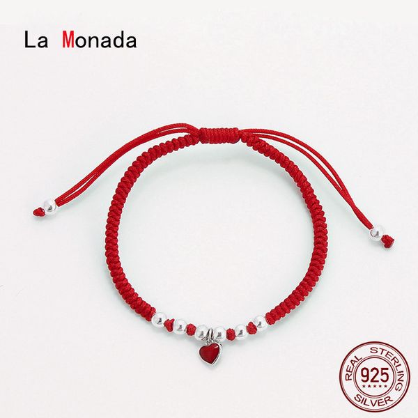 la monada heart charm red thread for hand 925 sterling silver bracelet red thread string rope bracelets for women silver 925 1028, Black
la monada heart charm red thread for hand 925 sterling silver bracelet red thread string rope bracelets for women silver 925 1028, Black