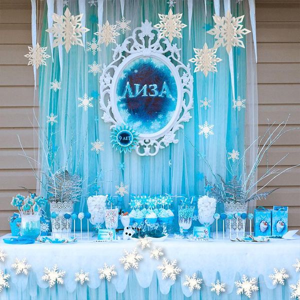 frozen white blue birthday party kits supplies paper 3d snowflakes garland for winter party home scene new year decoration
frozen white blue birthday party kits supplies paper 3d snowflakes garland for winter party home scene new year decoration
