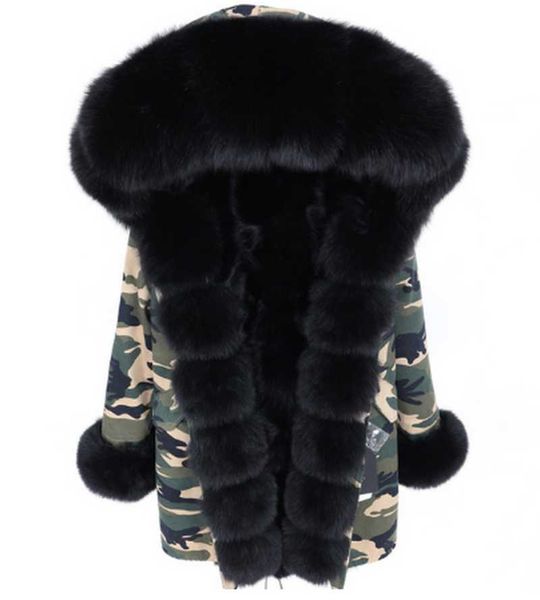 women's fur & faux winter clothing raccoon lining parka collar jacket real coat thick warm streetwear fashion, Black
women's fur & faux winter clothing raccoon lining parka collar jacket real coat thick warm streetwear fashion, Black