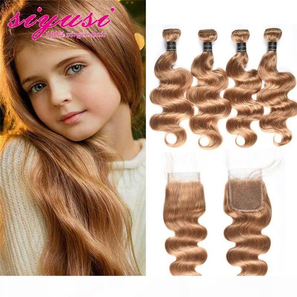 honey blonde color 27# brazilian body wave 3 4 bundles with lace closure 100% unprocessed brazilian human hair body wave with closure, Black;brown
honey blonde color 27# brazilian body wave 3 4 bundles with lace closure 100% unprocessed brazilian human hair body wave with closure, Black;brown