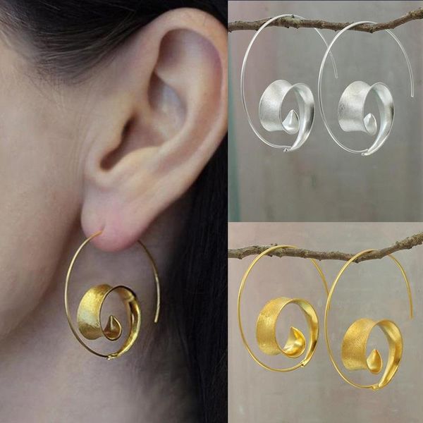 hoop & huggie ustar vintage round earrings for women gold spiral drop fashion jewelry gifts, Golden;silver
hoop & huggie ustar vintage round earrings for women gold spiral drop fashion jewelry gifts, Golden;silver