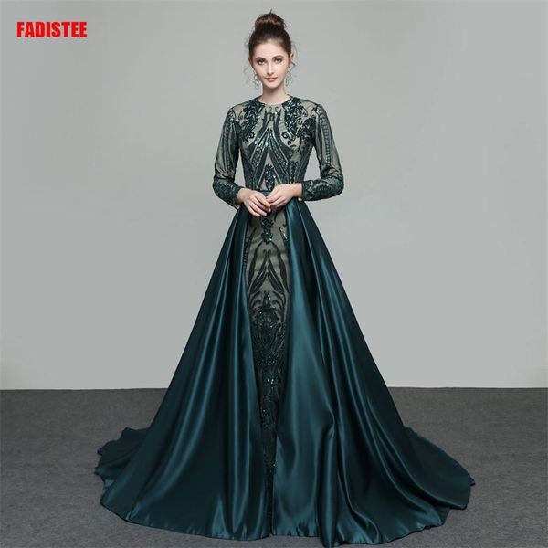 elegant muslim green long sleeves evening dresses with detachable train sequin bling moroccan kaftan formal party gown 201113, White;black
elegant muslim green long sleeves evening dresses with detachable train sequin bling moroccan kaftan formal party gown 201113, White;black