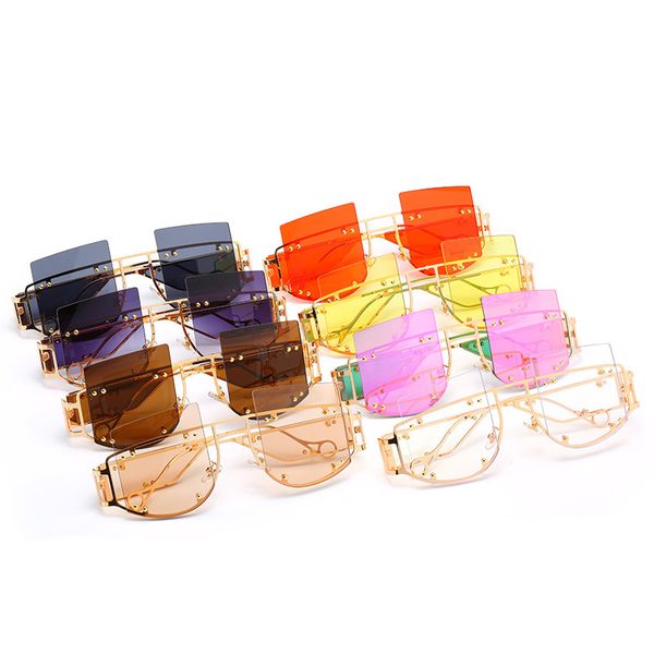 women's visor sunglasses personalized rivet vintage retro big frame one-piece windproof glasses man's windproof goggles hd lens, White;black
women's visor sunglasses personalized rivet vintage retro big frame one-piece windproof glasses man's windproof goggles hd lens, White;black