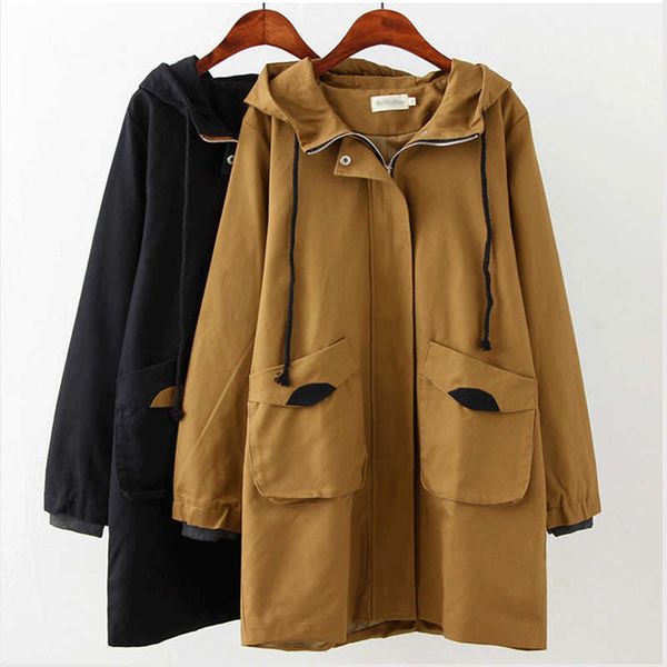 autumn winter plus size 4xl female windbreaker coat cotton loose long trench coats women's korean casual hooded overcoats j394, Tan;black
autumn winter plus size 4xl female windbreaker coat cotton loose long trench coats women's korean casual hooded overcoats j394, Tan;black