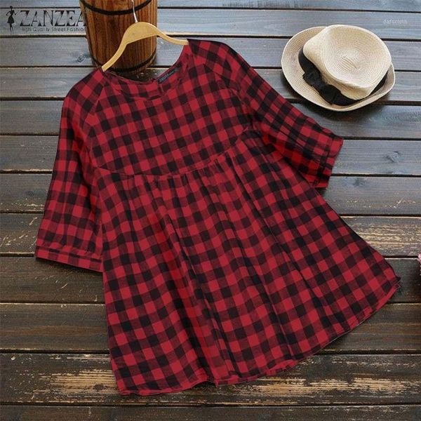 2020 zanzea summer plaid checked blouse women short sleeve work shirt loose chemise tunic casual vintage blusas female1, White
2020 zanzea summer plaid checked blouse women short sleeve work shirt loose chemise tunic casual vintage blusas female1, White