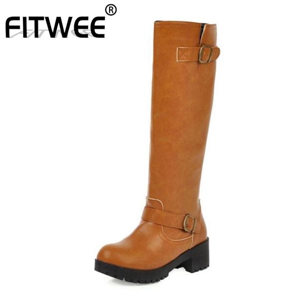 boots fitwee knee high women fashion winter zipper buckle strap footwear platform low square heel knight size 34-43, Black
boots fitwee knee high women fashion winter zipper buckle strap footwear platform low square heel knight size 34-43, Black