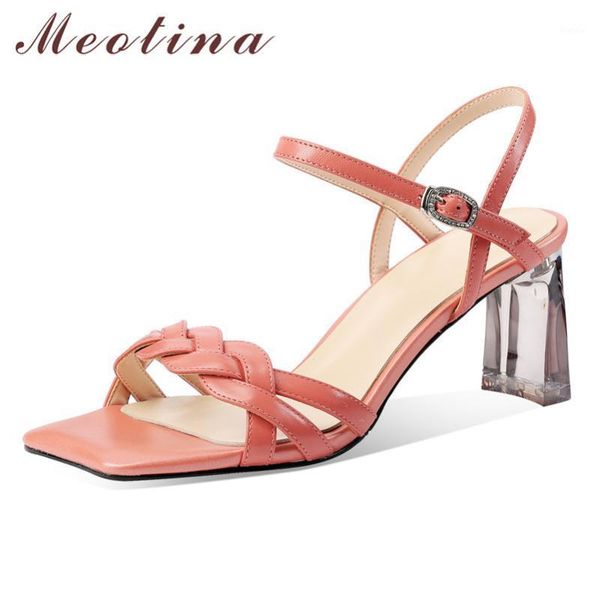 meotina sandals women genuine leather high heel shoes square toe rhinestone thick heels footwear ladies summer sandals red blue1, Black
meotina sandals women genuine leather high heel shoes square toe rhinestone thick heels footwear ladies summer sandals red blue1, Black