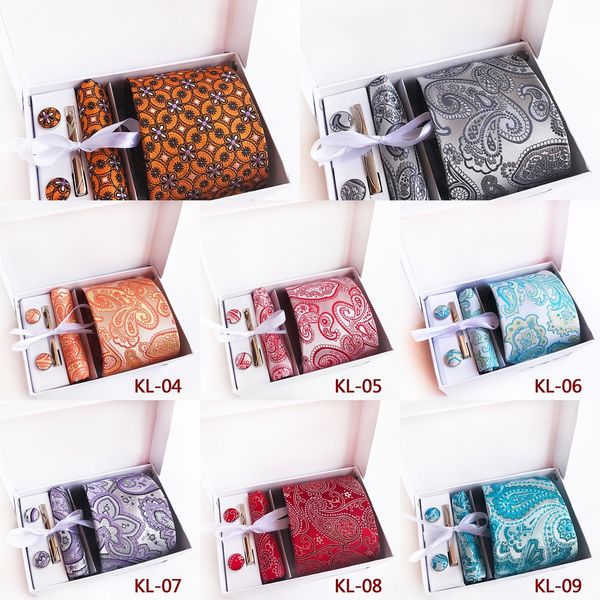 agim 6pcs lot new pattern tie paisley jacquard woven 100 box% silk men's striped necktie gz827918, Black;blue
agim 6pcs lot new pattern tie paisley jacquard woven 100 box% silk men's striped necktie gz827918, Black;blue