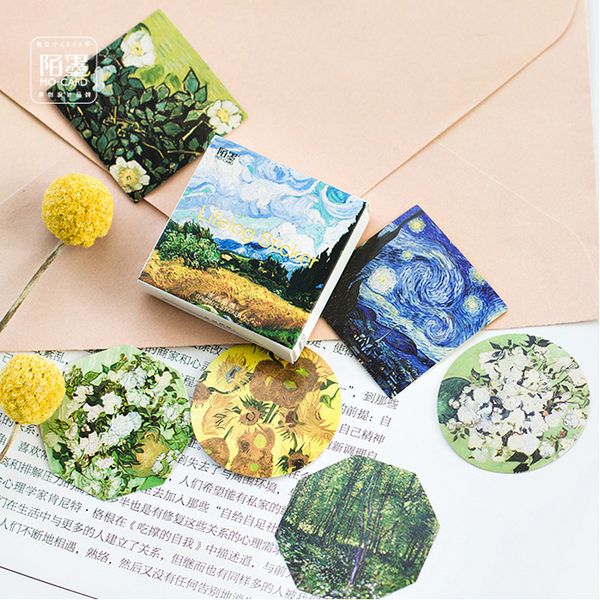 45 pcs/lot creative meet van gogh reproduce classic stickers decoration diy adhesive diary album scrapbooking stationery sticker, Purple;pink
45 pcs/lot creative meet van gogh reproduce classic stickers decoration diy adhesive diary album scrapbooking stationery sticker, Purple;pink