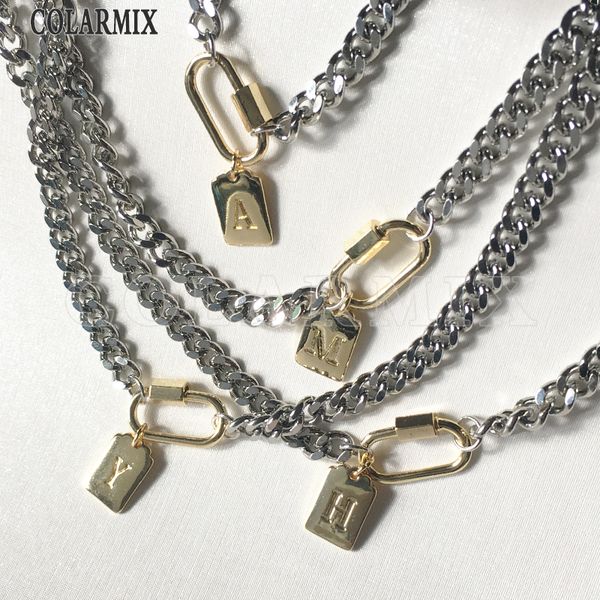 10 letters necklace alphabets chain necklace for women big chain jewelry 40.5 cm length not fade color necklace for women 9630 0927, Silver
10 letters necklace alphabets chain necklace for women big chain jewelry 40.5 cm length not fade color necklace for women 9630 0927, Silver