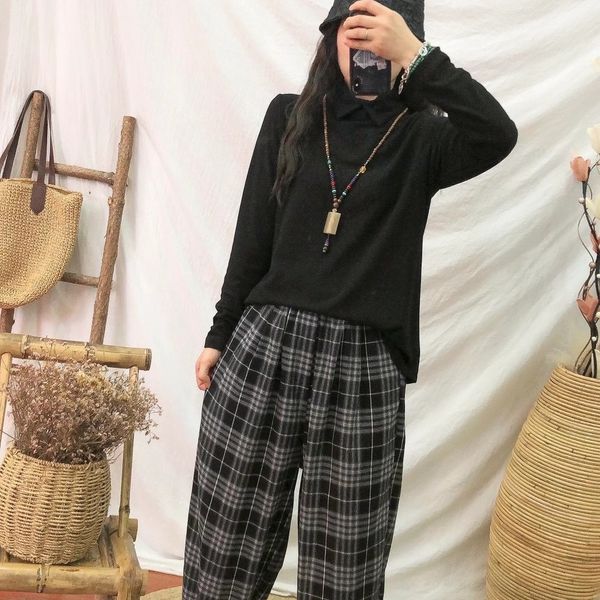 ib6qy autumn 2020 long women's baby collar matted solid color bottomed for sleeve literature and art casual t-shirt pullover loose t-sh, White
ib6qy autumn 2020 long women's baby collar matted solid color bottomed for sleeve literature and art casual t-shirt pullover loose t-sh, White