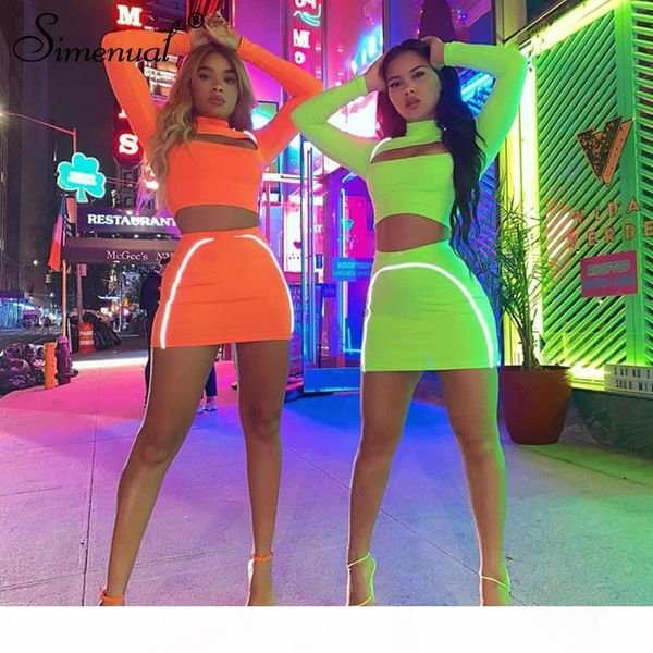 simenual sporty reflective striped matching set women cut out fashion fitness 2 piece outfit long sleeve crop and skirt sets, White
simenual sporty reflective striped matching set women cut out fashion fitness 2 piece outfit long sleeve crop and skirt sets, White