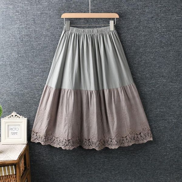 hollow out patchwork cotton embroidery elastic waist a line skirt mori girl 2020 spring drop shipping good quality, Black
hollow out patchwork cotton embroidery elastic waist a line skirt mori girl 2020 spring drop shipping good quality, Black