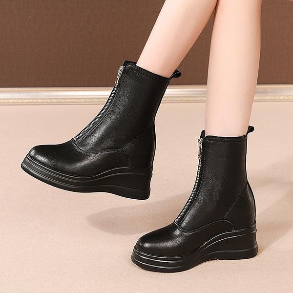 boots winter japan south korea genuine leather ankle women 8cm wedges fashion black shoes waterproof taiwan
boots winter japan south korea genuine leather ankle women 8cm wedges fashion black shoes waterproof taiwan