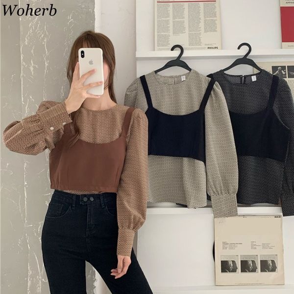 woherb korean vintage two pieces women long sleeve blouse vest casual print shirt new modis spring summer blusas 201201, White
woherb korean vintage two pieces women long sleeve blouse vest casual print shirt new modis spring summer blusas 201201, White