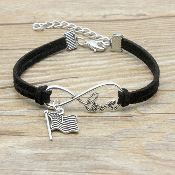 infinity love american flag charm bracelet suede leather adjustable bracelets women girl minimalist friends gifts jewelry, Golden;silver
infinity love american flag charm bracelet suede leather adjustable bracelets women girl minimalist friends gifts jewelry, Golden;silver