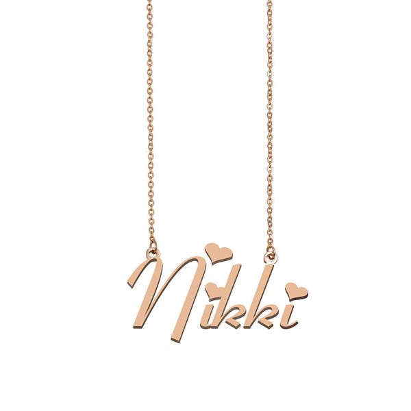 nikki name necklace custom nameplate pendant for women girls birthday gift kids friends jewelry 18k gold plated stainless steel, Silver
nikki name necklace custom nameplate pendant for women girls birthday gift kids friends jewelry 18k gold plated stainless steel, Silver