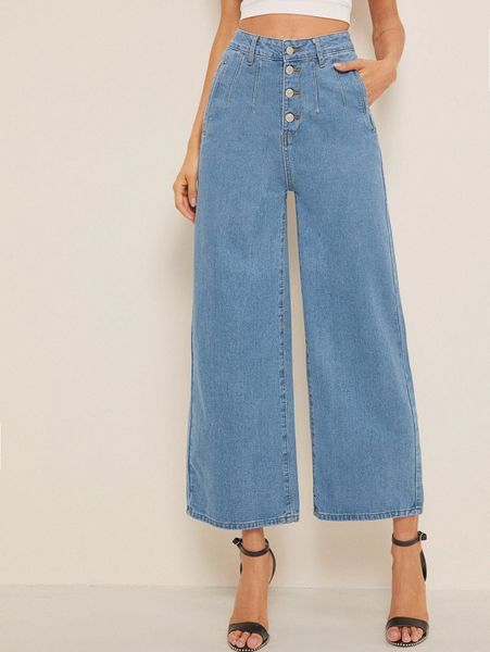 high waisted baggy jeans p0ac#, Blue