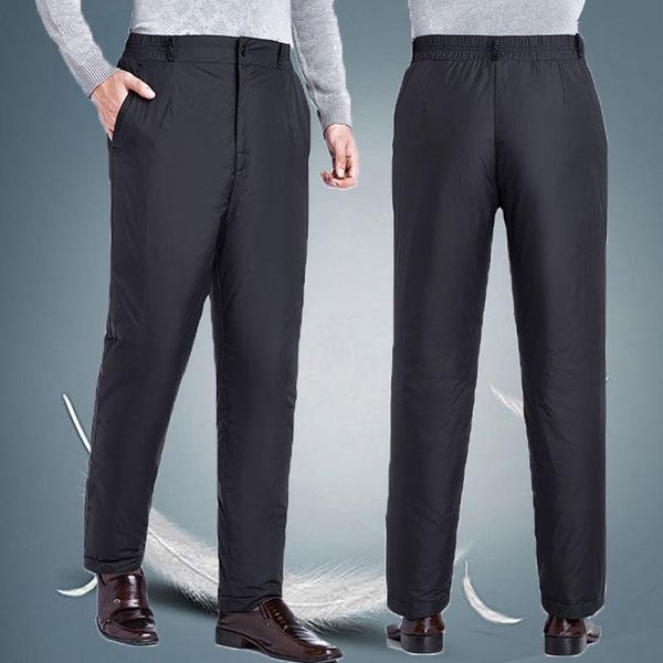 new winter men's pants white duck down warm trousers thick causal slim pant waterproof cold-resistant trouser dad gift, Black
new winter men's pants white duck down warm trousers thick causal slim pant waterproof cold-resistant trouser dad gift, Black