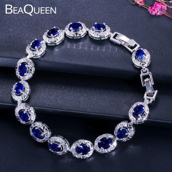 beaqueen dark blue cz crystal women jewelry fashion oval cut cubic zirconia stone tennis bracelets bangles b014, Black
beaqueen dark blue cz crystal women jewelry fashion oval cut cubic zirconia stone tennis bracelets bangles b014, Black