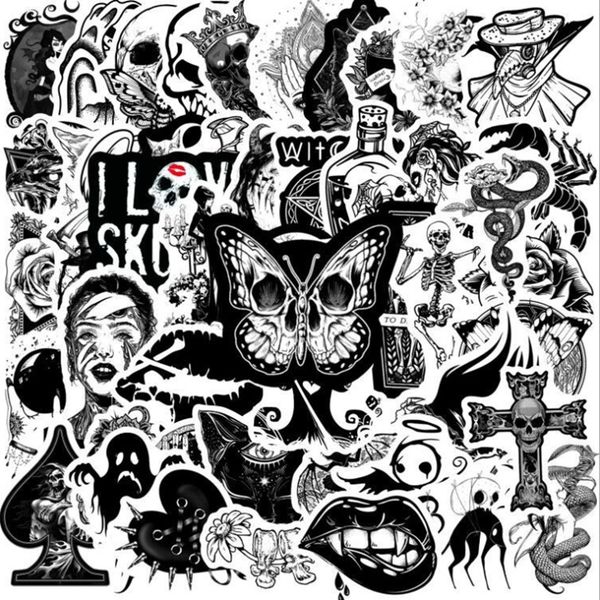 50pcs gothic demon black and white punk style witch graffiti sticker car helmet motorcycle pvc waterproof sticker
50pcs gothic demon black and white punk style witch graffiti sticker car helmet motorcycle pvc waterproof sticker