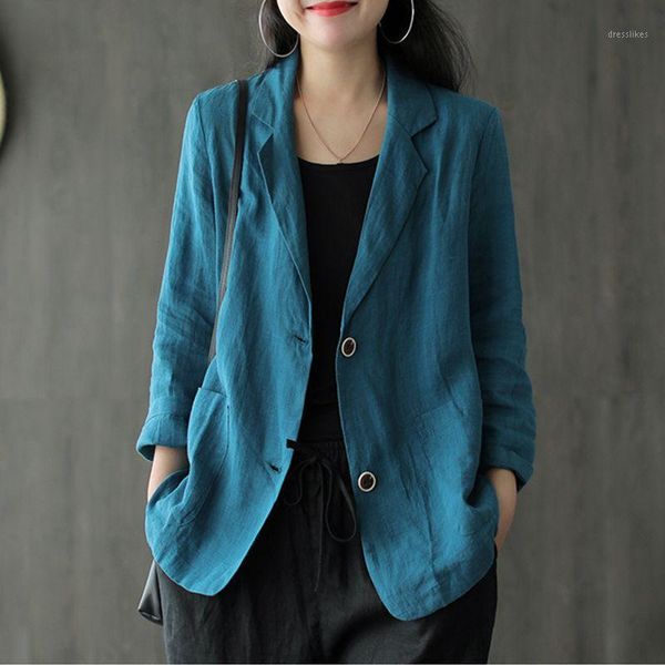 women's suits & blazers vintage retro ramie suit loose solid color coat cardigan all-match women's clothing blazer femme feminino, White;black
women's suits & blazers vintage retro ramie suit loose solid color coat cardigan all-match women's clothing blazer femme feminino, White;black