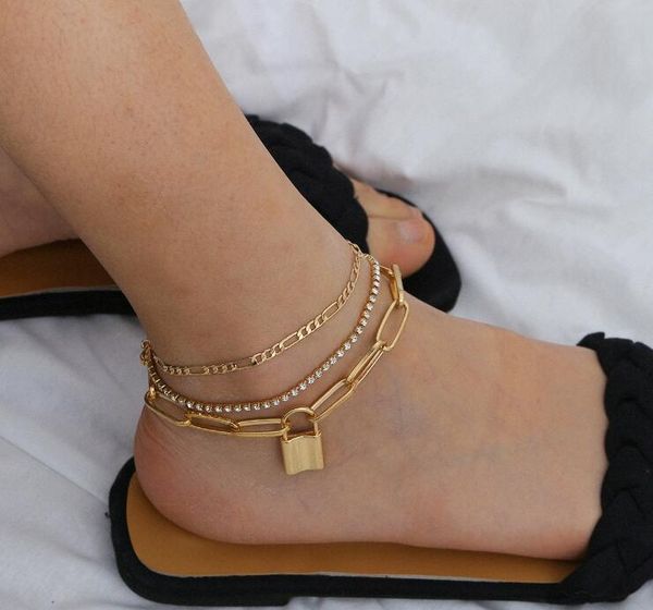 fashion 3pcs/set with lock pendant chain anklet bracelet for women foot accessories summer beach barefoot sandals bracelet gd866, Red;blue
fashion 3pcs/set with lock pendant chain anklet bracelet for women foot accessories summer beach barefoot sandals bracelet gd866, Red;blue