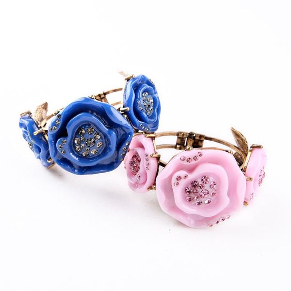 2020 charm women costume party accessory pink noble blue diamante bohemia exaggerated flower bangles, Black
2020 charm women costume party accessory pink noble blue diamante bohemia exaggerated flower bangles, Black