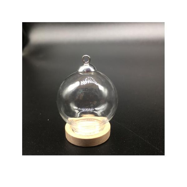 20sets/lot 25*15mm round glass globe orbs wood base silver beads cap set wishing glass vial cover dome glass bottle cut sqcoco, Black
20sets/lot 25*15mm round glass globe orbs wood base silver beads cap set wishing glass vial cover dome glass bottle cut sqcoco, Black