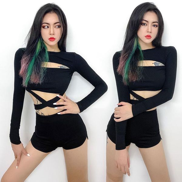 stage wear jazz dance costume singer pole clothing black long sleeves club outfits for women shorts rave vdb2420, Black;red
stage wear jazz dance costume singer pole clothing black long sleeves club outfits for women shorts rave vdb2420, Black;red