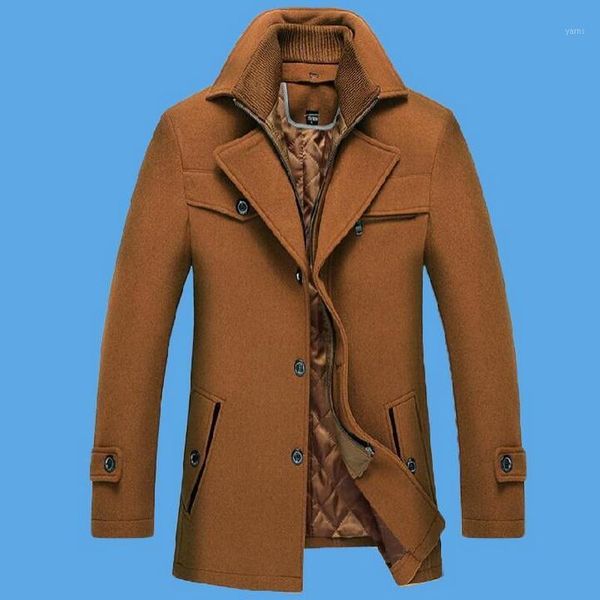 men winter wool coat wool coat double collar jacket comfortable warm thick blends woolen overcoat mid-length1, Black
men winter wool coat wool coat double collar jacket comfortable warm thick blends woolen overcoat mid-length1, Black