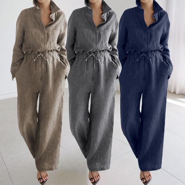 5xl women fashion high waist long jumpsuit 2020 celmia vintage long sleeve wide leg pants casual rompers pocket solid overalls 71, Black;white
5xl women fashion high waist long jumpsuit 2020 celmia vintage long sleeve wide leg pants casual rompers pocket solid overalls 71, Black;white