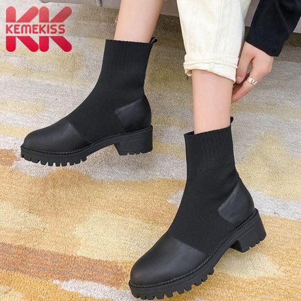 kemekiss ankle boots women genuine leather patchwork women short boots fashion usual winter shoes footwear size 34-43, Black
kemekiss ankle boots women genuine leather patchwork women short boots fashion usual winter shoes footwear size 34-43, Black