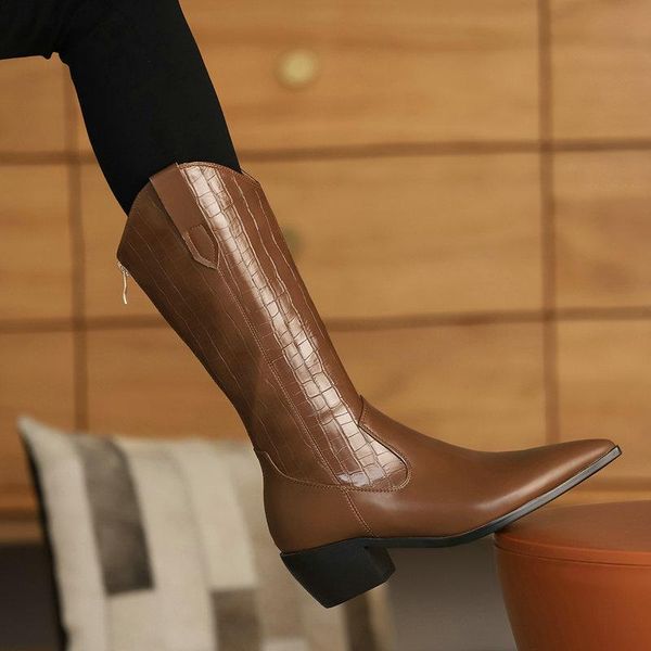 2021 pointed toe autumn winter all match knee high boots superfine fiber fashion square heel zipper women shoes big size 34-43, Black
2021 pointed toe autumn winter all match knee high boots superfine fiber fashion square heel zipper women shoes big size 34-43, Black