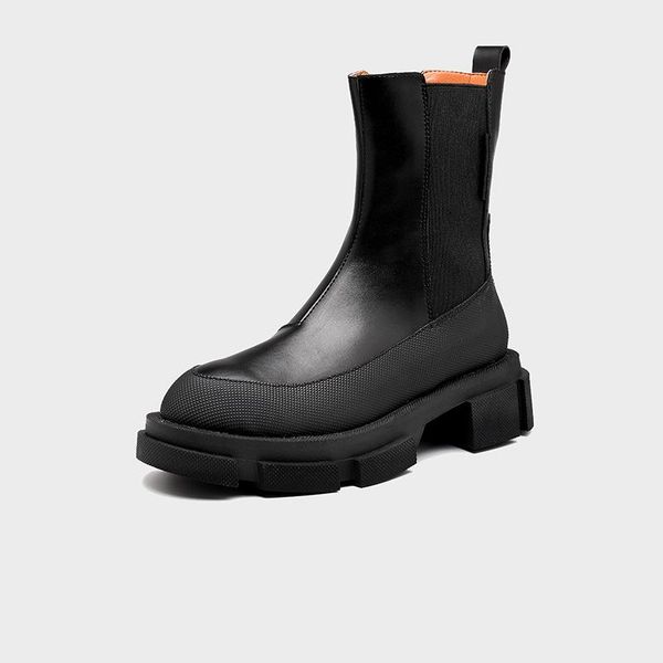 boots 2021 winter women's round toe thick bottom telastic female pure color cool med-tube shoes, Black
boots 2021 winter women's round toe thick bottom telastic female pure color cool med-tube shoes, Black