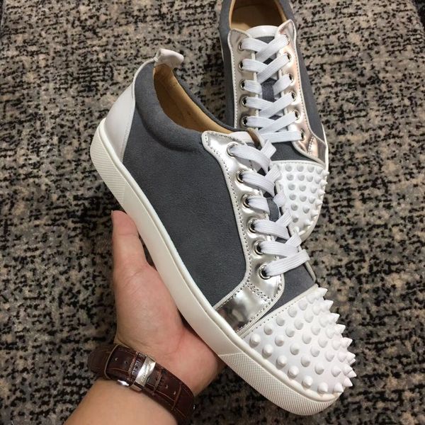 2020 red bottom low cut spikes flats shoes for men women leather sneakers casual shoes men walking flats perfect sneakers with dust, Black
2020 red bottom low cut spikes flats shoes for men women leather sneakers casual shoes men walking flats perfect sneakers with dust, Black