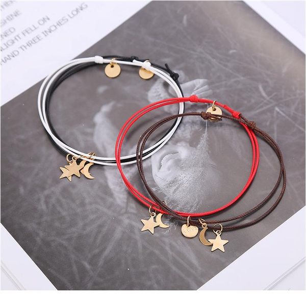 htzzy summer beach stars moon charm rope anklets for women handmade adjustable chain barefoot sandals jewelry ankle brac bbyfms, Silver
htzzy summer beach stars moon charm rope anklets for women handmade adjustable chain barefoot sandals jewelry ankle brac bbyfms, Silver