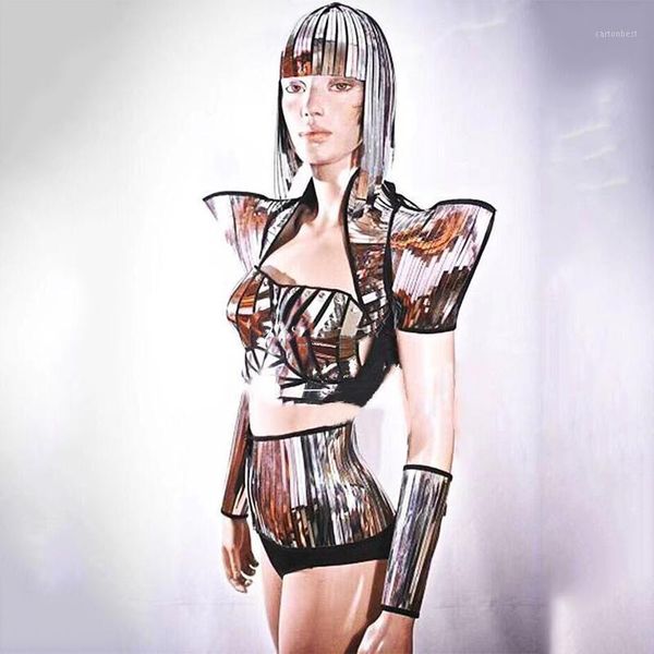 stage wear silver mirror stage costumes women singer dj performance pole dance clothing festival outfit party rave dancer dn45561, Black;red
stage wear silver mirror stage costumes women singer dj performance pole dance clothing festival outfit party rave dancer dn45561, Black;red