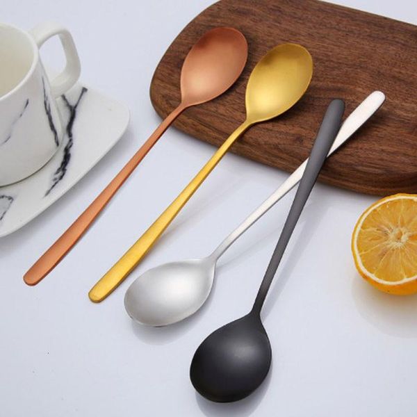 spoons 304 stainless steel spoon long handle exquisite korean style dinner household restaurant coffee soup stirred tableware
spoons 304 stainless steel spoon long handle exquisite korean style dinner household restaurant coffee soup stirred tableware