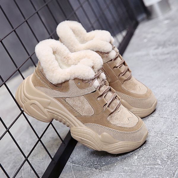 moxxy women chunky sneakers casual beige khaki dad platform sneakers women shoes lace up warm fur plush winter sneakers 201111, Black
moxxy women chunky sneakers casual beige khaki dad platform sneakers women shoes lace up warm fur plush winter sneakers 201111, Black