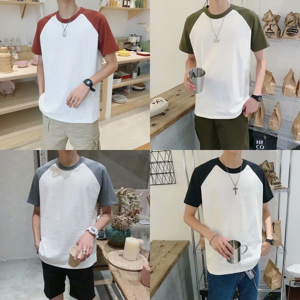 p0jqh for korean classic versatile contrast raglan sleeve literary solid color t-shirt t-shirt sleeve short basic men and women mt7na, Blue
p0jqh for korean classic versatile contrast raglan sleeve literary solid color t-shirt t-shirt sleeve short basic men and women mt7na, Blue