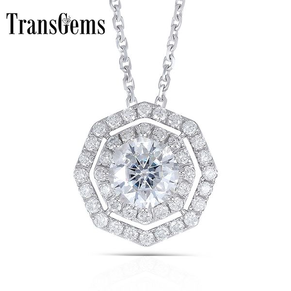 transgems 14k 585 white gold 1.4ctw octangle 6mm f color moissanite double halo pendant necklace with moissanite accents y200620, Silver
transgems 14k 585 white gold 1.4ctw octangle 6mm f color moissanite double halo pendant necklace with moissanite accents y200620, Silver