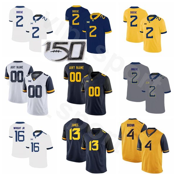 ncaa football college west virginia mountaineers 2 jarret doege jersey 20 alec sinkfield 16 winston wright jr 13 sam james men youth women, Black
ncaa football college west virginia mountaineers 2 jarret doege jersey 20 alec sinkfield 16 winston wright jr 13 sam james men youth women, Black