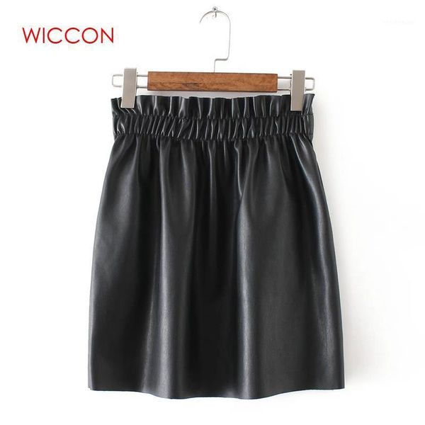 wiccon new 2020 fashion women black yellow solid skirts womens faux leather a line mini skirt elastic waist casual cozy skirts1
wiccon new 2020 fashion women black yellow solid skirts womens faux leather a line mini skirt elastic waist casual cozy skirts1