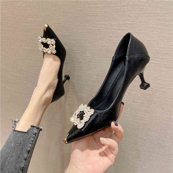 dress shoes diamond high heel's spring and autumn net red thin heel soft leather profsional work french pointed single shoes 5a-3, Black
dress shoes diamond high heel's spring and autumn net red thin heel soft leather profsional work french pointed single shoes 5a-3, Black