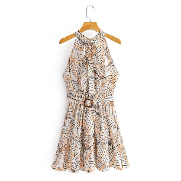 halter dress fashion women summer sleeveless beach mini dress with belt blouses print women, Black;gray
halter dress fashion women summer sleeveless beach mini dress with belt blouses print women, Black;gray