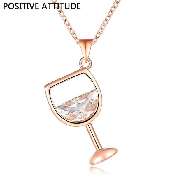 cute wine glass lady pendant necklace rose gold / white / gold color with shiny zircon crystal personality jewelry gift, Silver
cute wine glass lady pendant necklace rose gold / white / gold color with shiny zircon crystal personality jewelry gift, Silver
