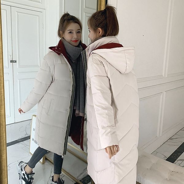 new medium long hooded down parka coat fashion winter jacket women slim thick warm casual parkas female office lady 201017, Black
new medium long hooded down parka coat fashion winter jacket women slim thick warm casual parkas female office lady 201017, Black