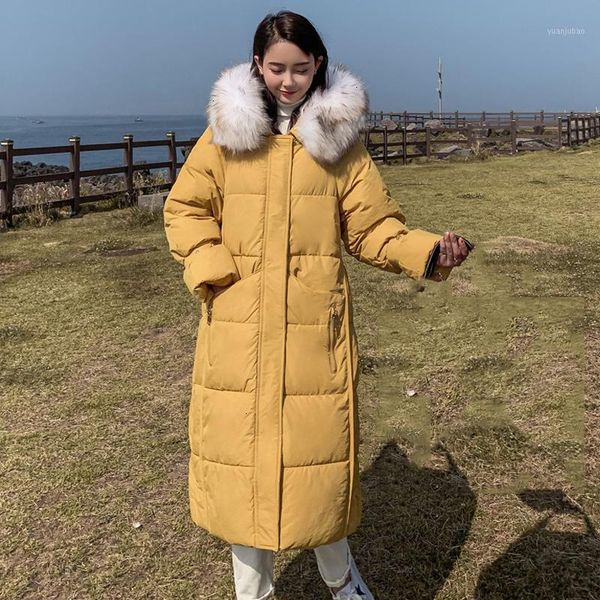 2019 korean style winter jas women hooded faux bontkraag warm thicken female long jas solid 5 colors parka, Black
2019 korean style winter jas women hooded faux bontkraag warm thicken female long jas solid 5 colors parka, Black